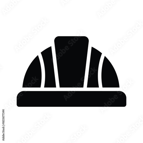 Hard hat ico amazingly designed in glyph style