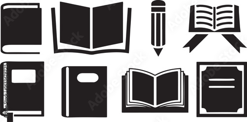 Isolated book reading icon, literature, novel, pages, library, education, bookmark, textbook, fiction, author, shelf, chapter, knowledge, paper, school book, hardcover, learning concept