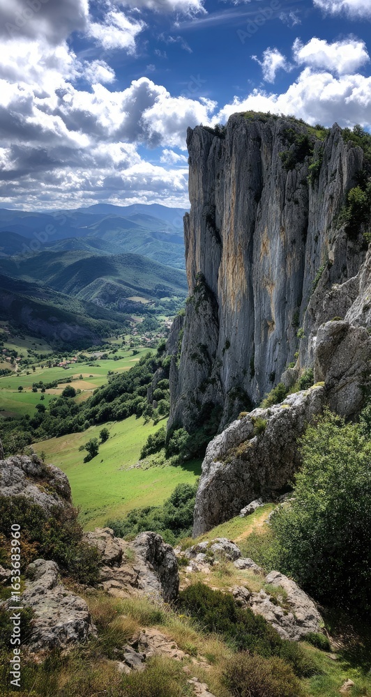 Fototapeta premium Mountain valley vista