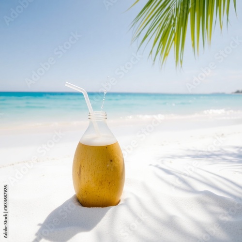 tropical cocktail on the beach