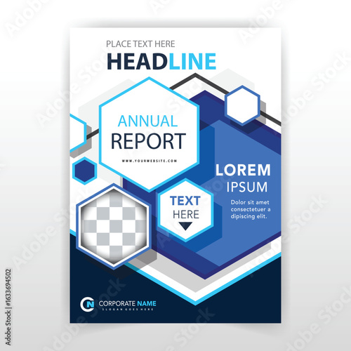 Business abstract vector template brochure design cover modern layout annual report poster flyer in a4 with colorful triangles geometric shapes for tech science market with light background Vectors