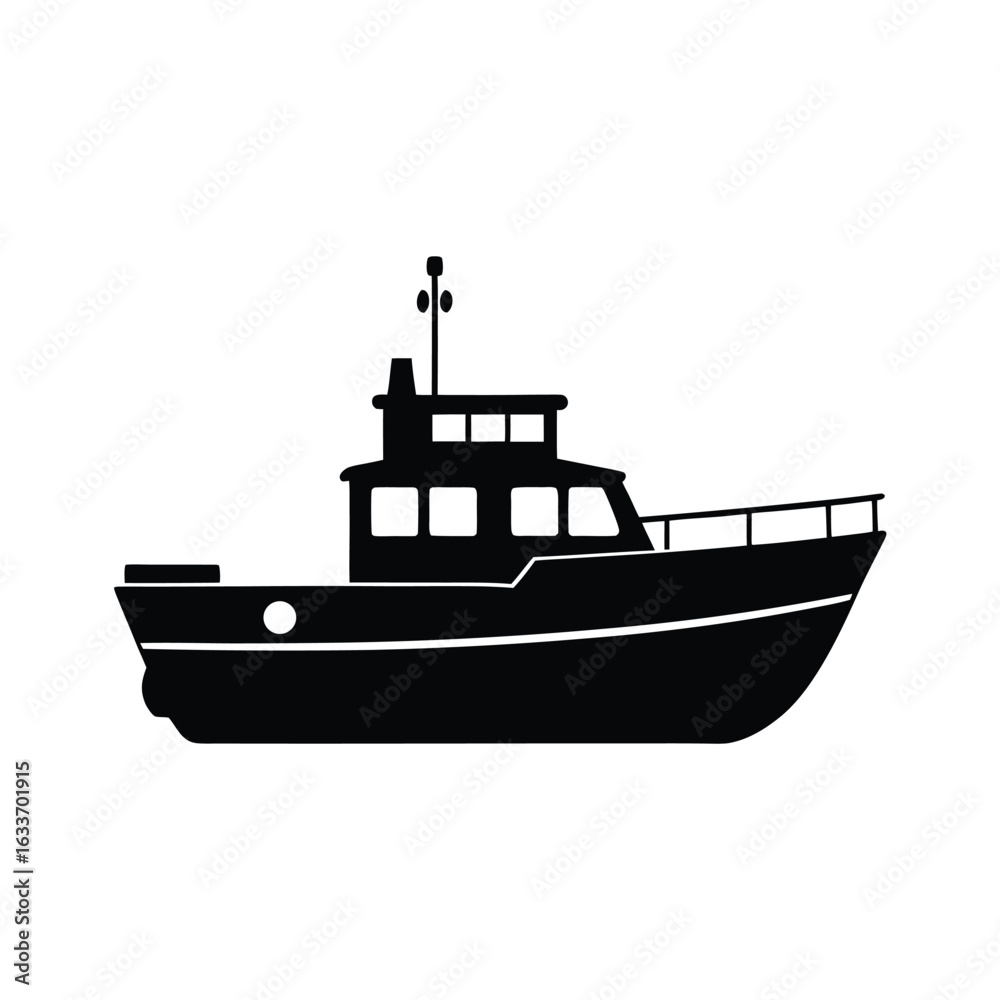 Obraz premium Pilot Boat isolated on white background