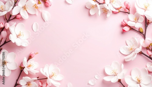Spring blossom celebration floral arrangement pink background decorative design close-up view nature aesthetic