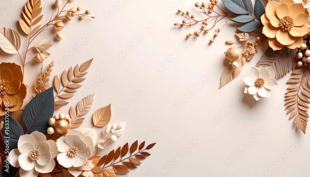 Obraz premium Elegant floral arrangement studio art composition minimalist close-up decorative concept