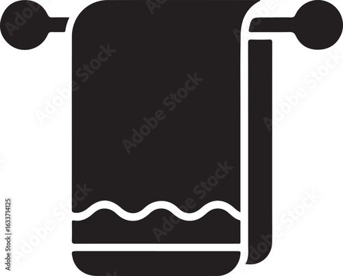 Bathroom towel icon vector