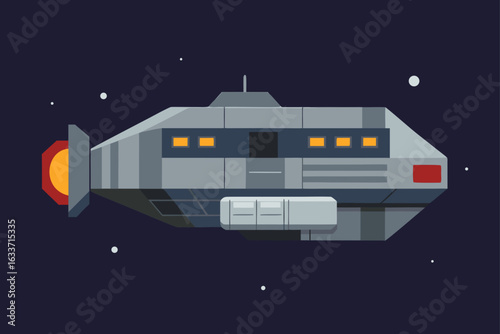 abandoned space freighter blinking panel sci fi