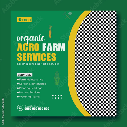 Agricultural and Farming Services with a Green and Yellow Theme