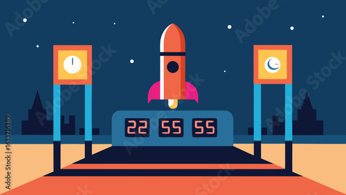 space launch pad stage countdown monitors
