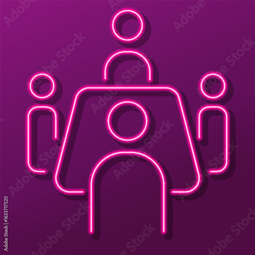 board of directors neon sign, colorful modern design trends on black background. Vector illustration.