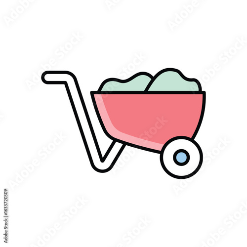 Wheelbarrow Icon vector