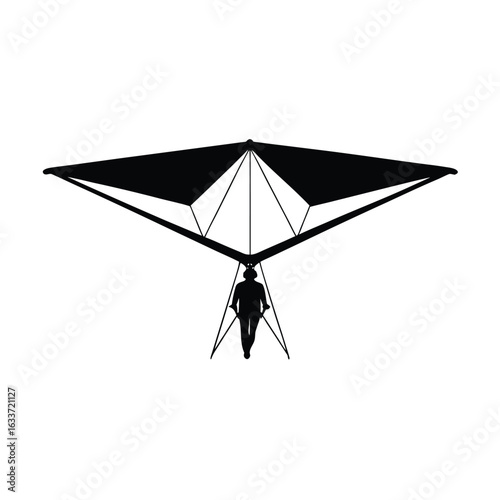 Hang Glider isolated on white background