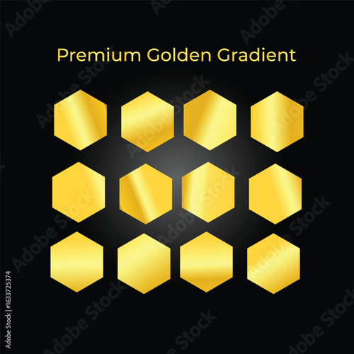 Golden gradient set. you can use this color any kind of designs.
