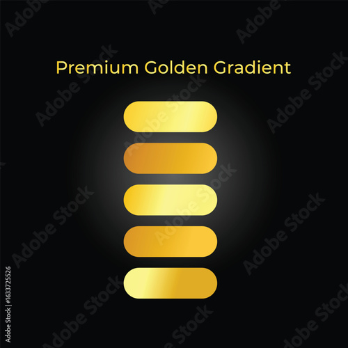 Golden gradient set. you can use this color any kind of designs.
