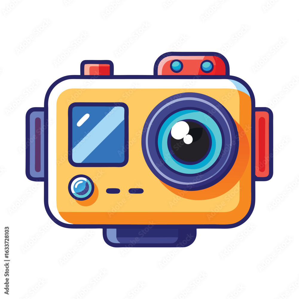 Fototapeta premium action camera vector image on white background