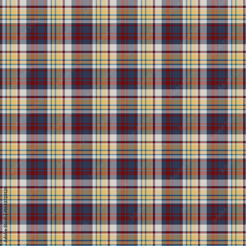 Fototapeta premium Seamless pink and blue checkered plaid fabric pattern design