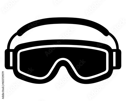 safety goggles  black silhouette vector,safety goggles  icon