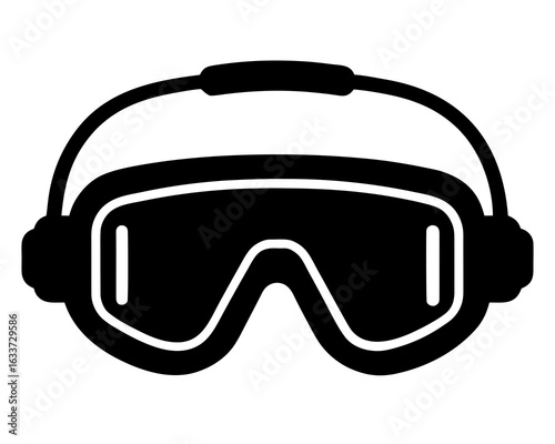 safety goggles  black silhouette vector,safety goggles  icon