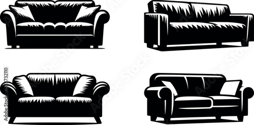Sofa Silhouette Collection Diverse Styles for Furniture Design