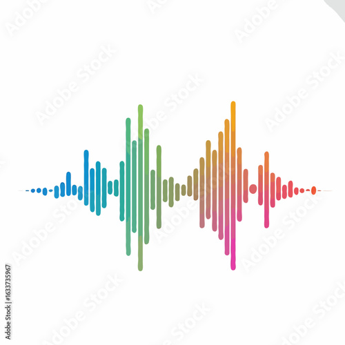 Music equalizer on white background, vector illustration