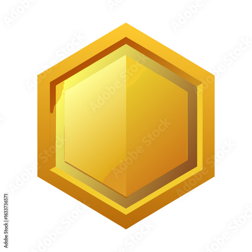 3d golden cube