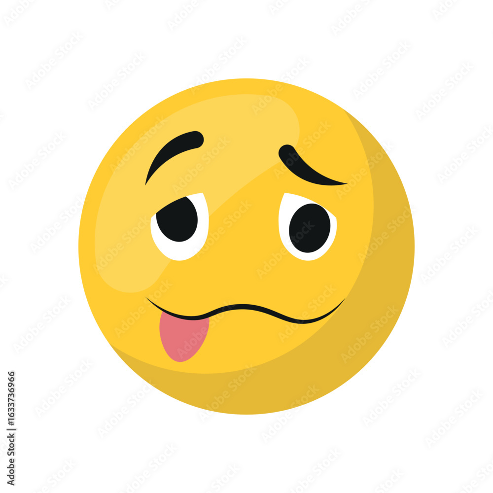 Fototapeta premium Sick Emoji Icon