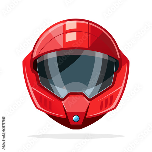 red motorcycle helmet