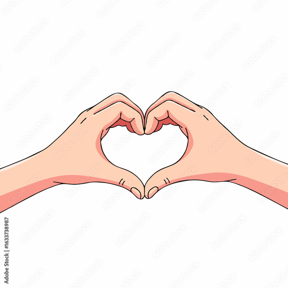Fototapeta premium heart hands, vector illustration