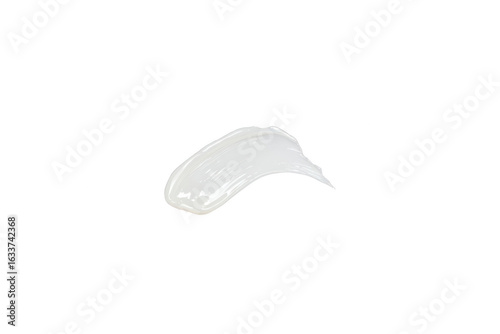 A cosmetic cream sample swatch isolated on transparent background