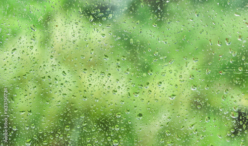 water rain drops green screen background