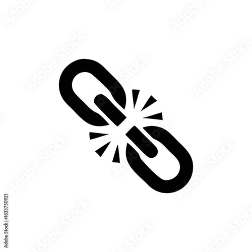 Severed Connection Depicts Disconnectedness An Unlinked Chain Indicates Broken Link Between Important Resources Or Communication Channels Incompatibility And Technical Issues
