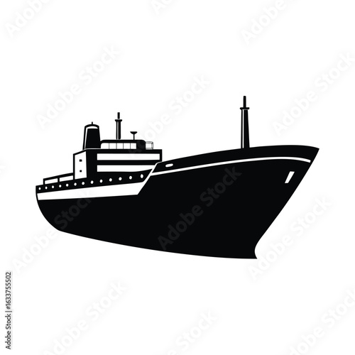A Bulk Carrier on white background
