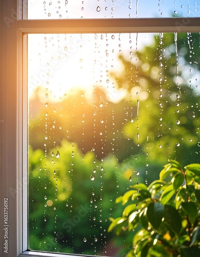 Rainy day view through window (1)