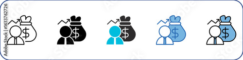 Wealth Icon Pack Multistyle Illustration