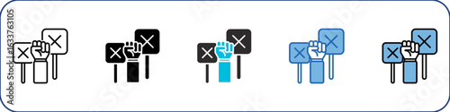 Democracy Icon Pack Multistyle Illustration