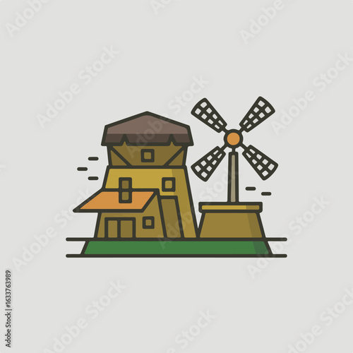 Mill Vector icon
