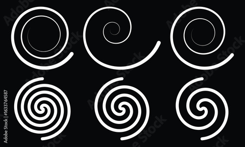 Spiral icon vector set. Volute illustration sign collection. Hypnotic Spiral symbol or logo.