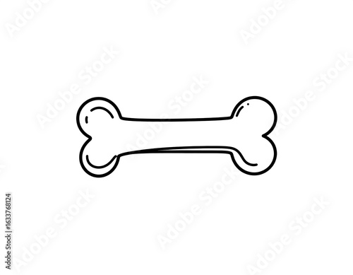 Simple hand-drawn bone illustration