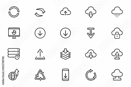 A dynamic set of downloadable process visuals in fluid, one-line motion. Designed for UI/UX presentations, explainer videos, and app design.