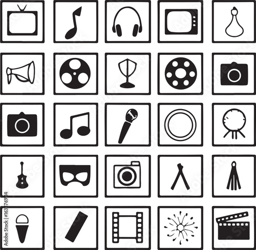 Collection of Media and Entertainment Icons