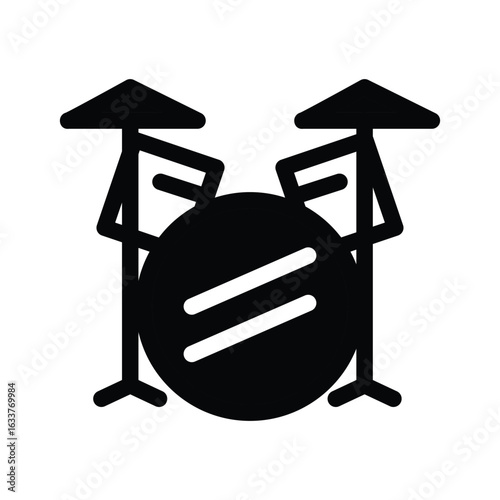 drum solid icon vector design good for web or mobile app