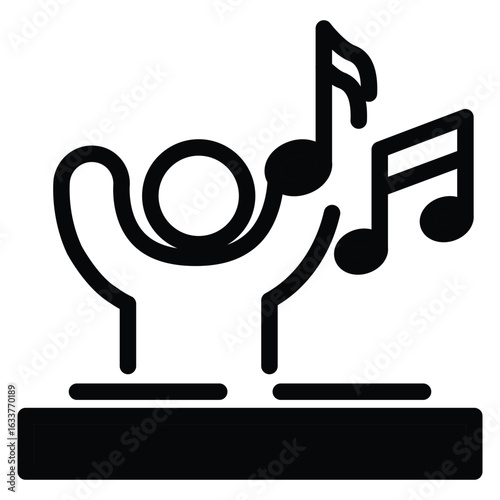 dj solid icon vector design good for web or mobile app