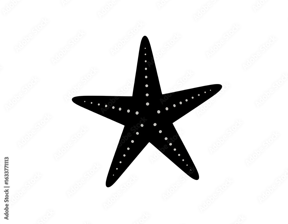 Obraz premium Simple starfish silhouette