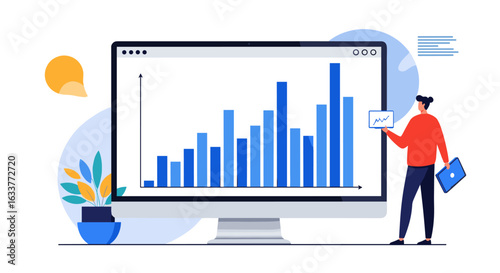 Business growth and financial performance analysis through data visualization and market trends