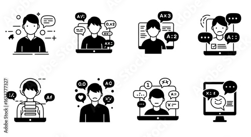 Illustration showing a person overwhelmed by too many digital notifications and alerts on screen