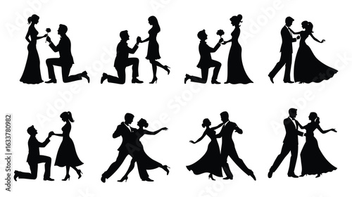 Romantic Couple Silhouette Pose Collection