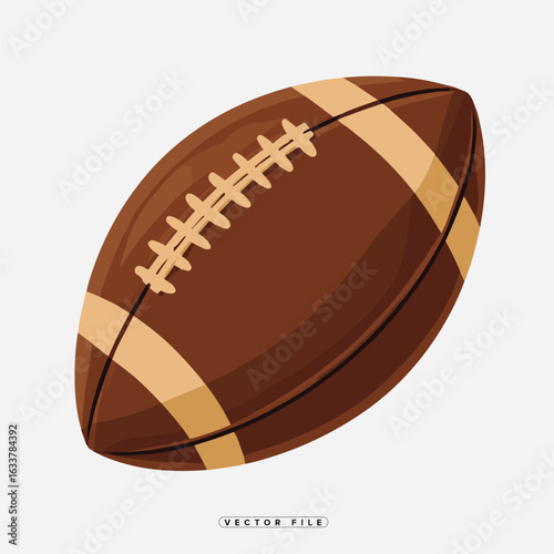 classic brown football illustration for sports themed designs
