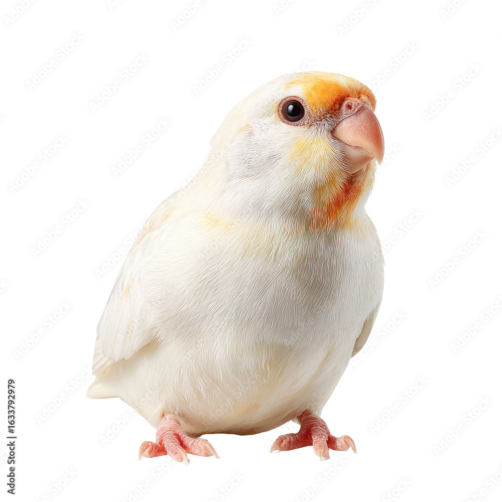 Obraz premium Close-up of a small, pale-white bird