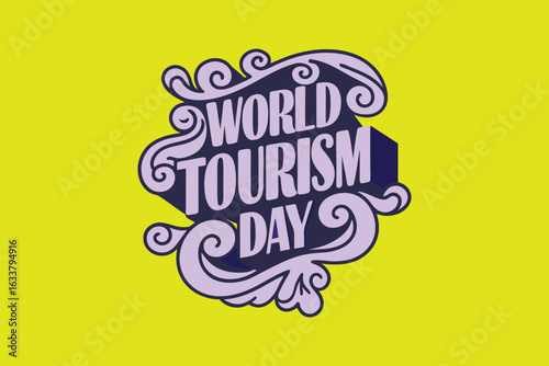 World Tourism Day Calligraphy Design – Elegant Handwritten Typography
