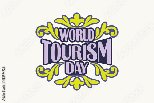 World Tourism Day Calligraphy Design – Elegant Handwritten Typography
