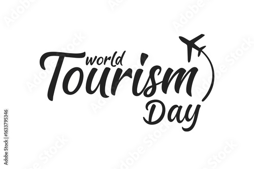 World Tourism Day Calligraphy Design – Elegant Handwritten Typography
